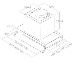 Короб воздуховода Elica KIT0141458